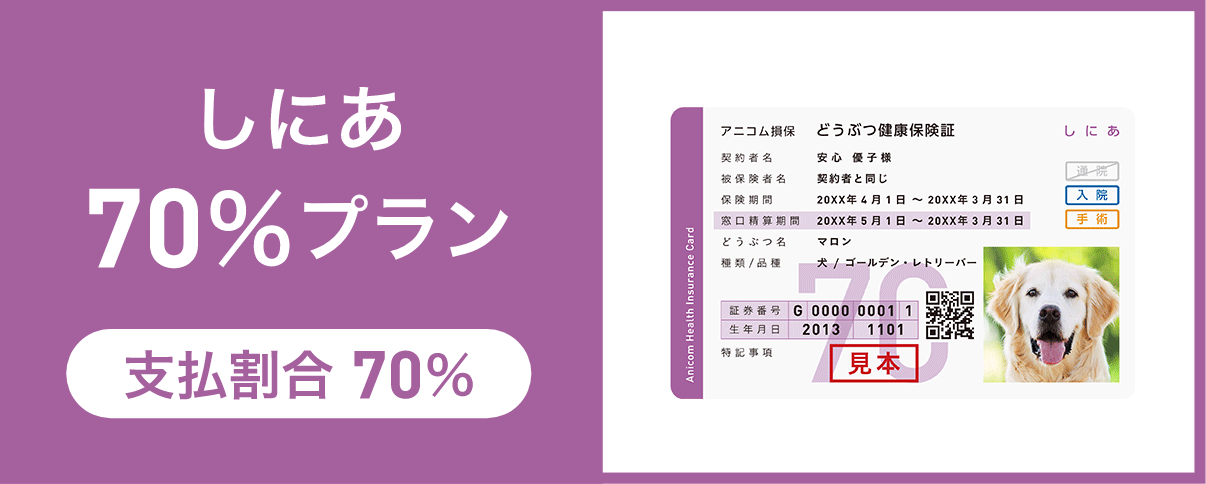 しにあ70％プラン 支払割合 70％